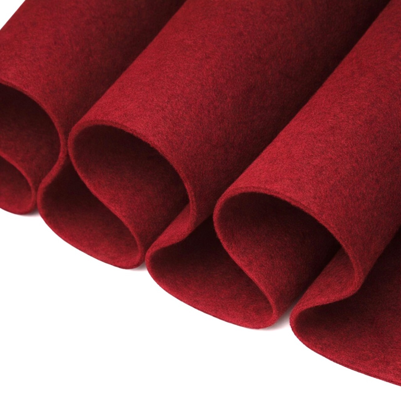 FabricLA Craft Felt Fabric - 72" Inch Wide & 1.6mm Thick Non-Stiff Felt Fabric by The Yard - Use This Soft Felt Roll for Crafts - Felt Material Pack - Dark Red Felt, 6 Continuous Yards